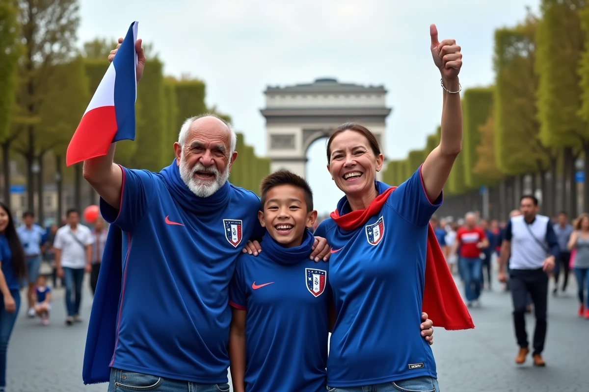Trois générations de fans français devant l