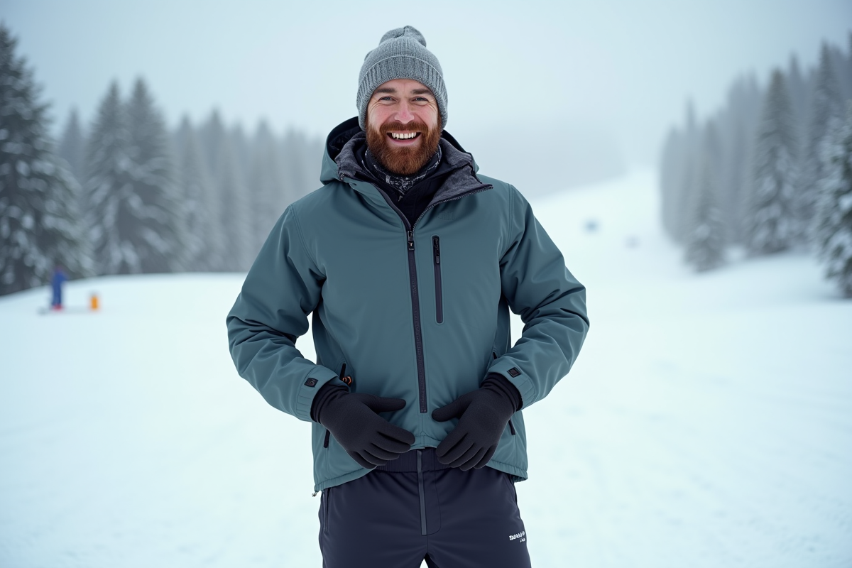 Homme souriant au bord d